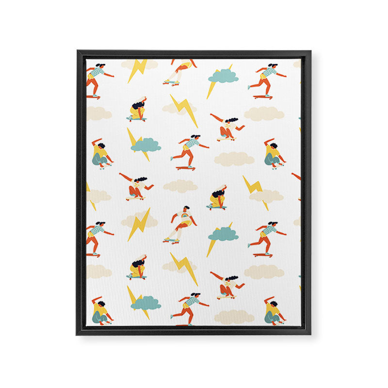 You go, girl pattern! Framed Canvas Print Gallery Image 8