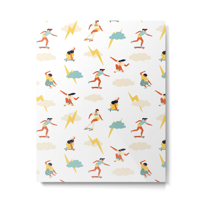 You go, girl pattern! Metal Print Gallery Image 1