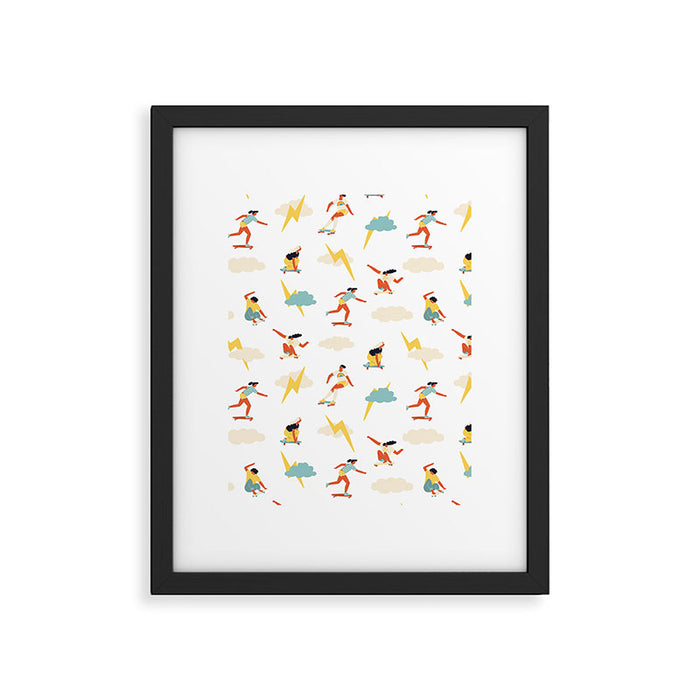 You go, girl pattern! Framed Art Print Gallery Image 1