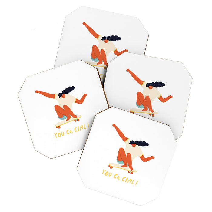 You go girl print Coaster Gallery Image 1