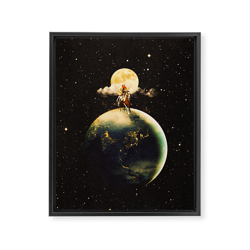 Cowboy In Space Framed Canvas Print Gallery Image 6