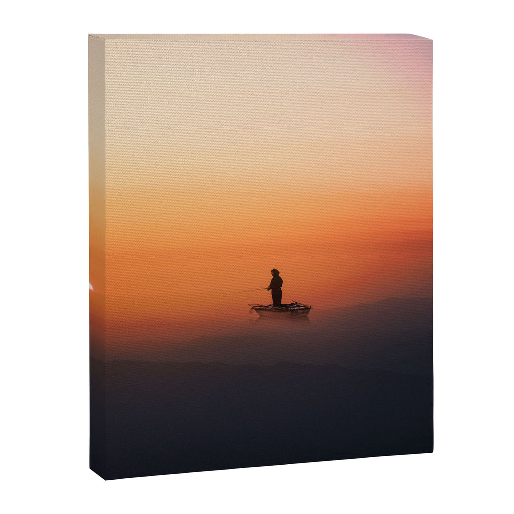 Fishing In The Clouds (Surreal Collage) Canvas Print Gallery Image 8