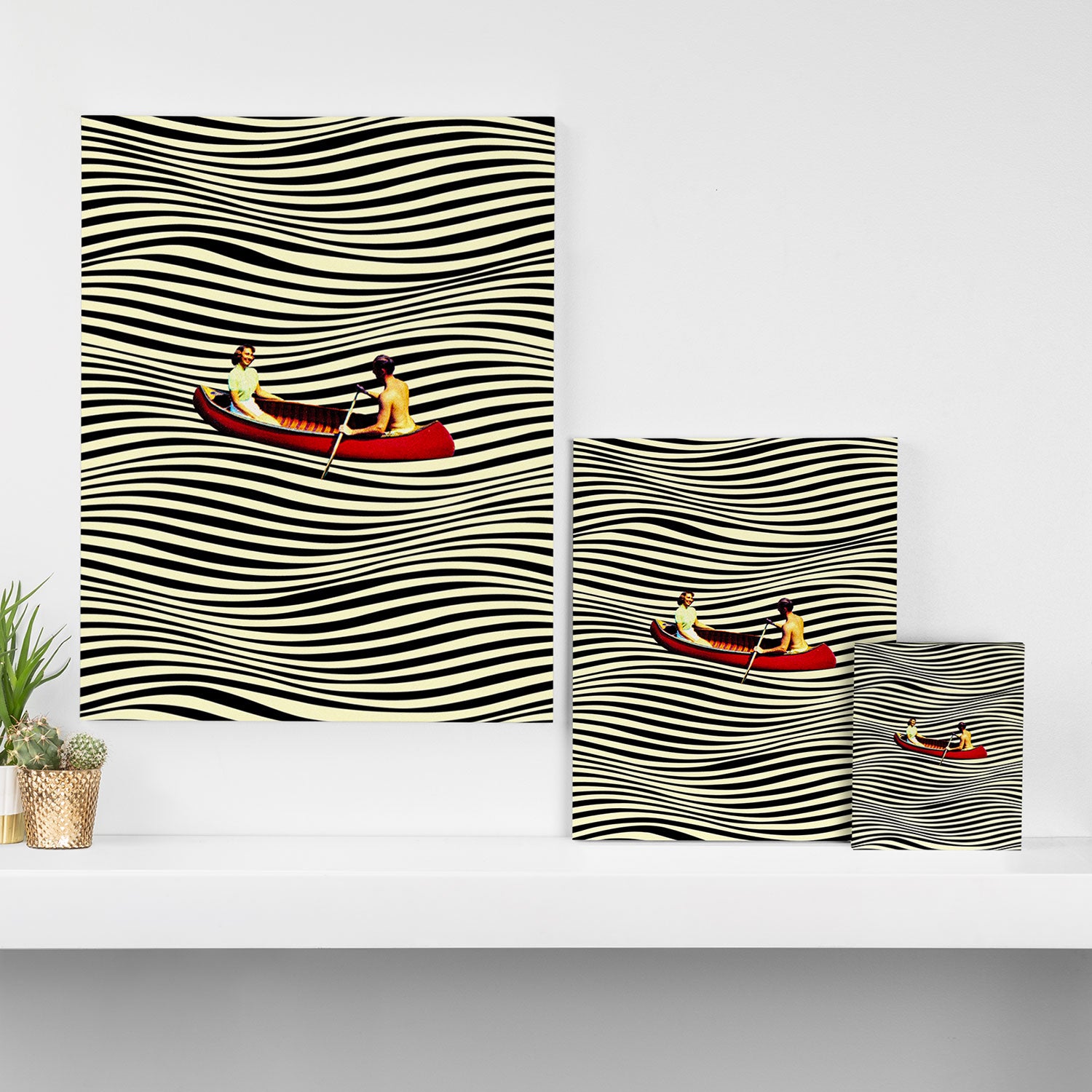 Illusionary Boat Ride Canvas Print Gallery Image 3