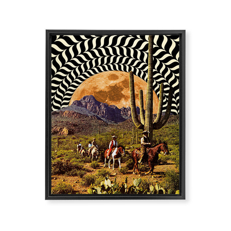 Illusionary Cowboys Framed Canvas Print Gallery Image 3