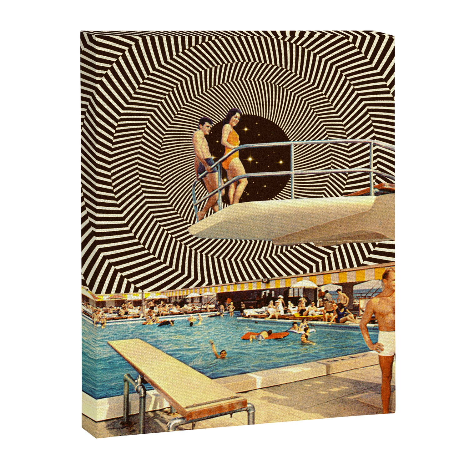 Illusionary Pool Party Canvas Print Gallery Image 3