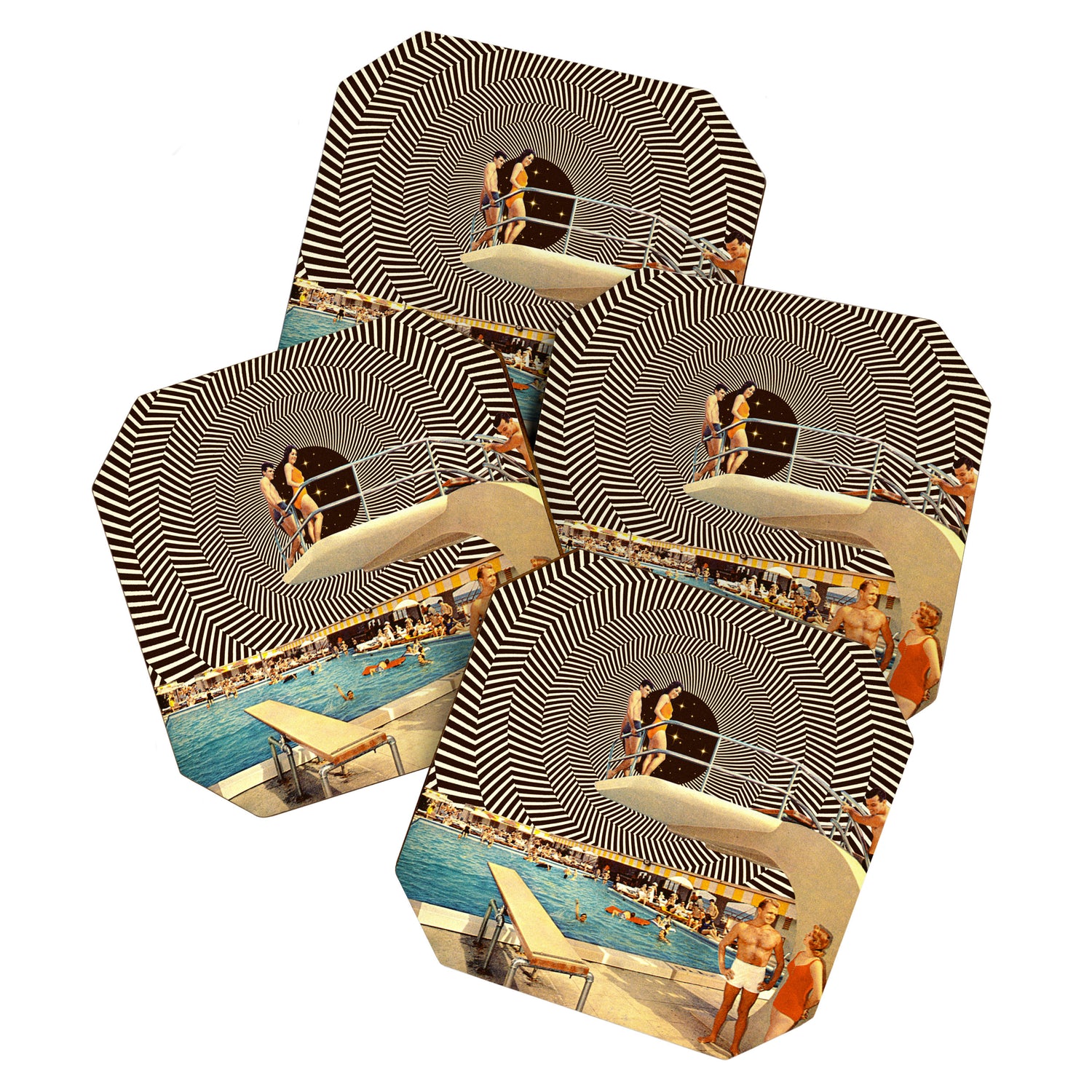 Illusionary Pool Party Coaster Gallery Image 1