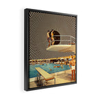 Illusionary Pool Party Framed Canvas Print Gallery Image 2