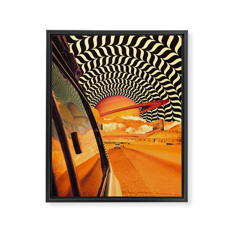 Illusionary Road Trip Framed Canvas Print Gallery Image 6