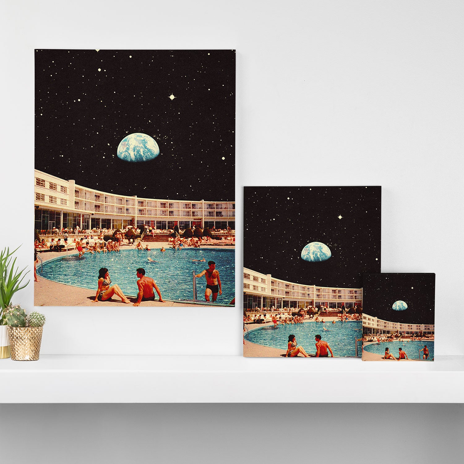 Lunar Pool Life Canvas Print Gallery Image 3