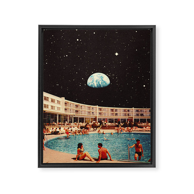 Lunar Pool Life Framed Canvas Print Gallery Image 3