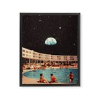 Lunar Pool Life Framed Canvas Print Gallery Image 3