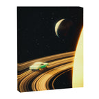 Saturn Highway - A Vintage, Retro-Futuristic Science Fiction Artwork Canvas Print Gallery Image 6