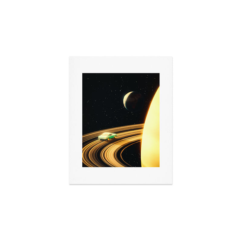 Saturn Highway - A Vintage, Retro-Futuristic Science Fiction Artwork Art Print Gallery Image 1