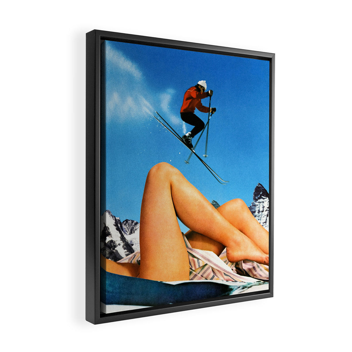 Skiing Time! Framed Canvas Print Gallery Image 2