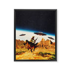 UFO Space Chase Framed Canvas Print Gallery Image 6