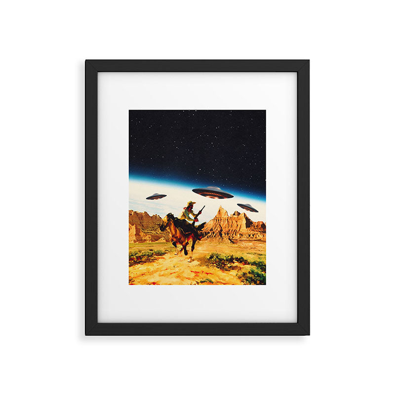 UFO Space Chase Framed Art Print Gallery Image 5
