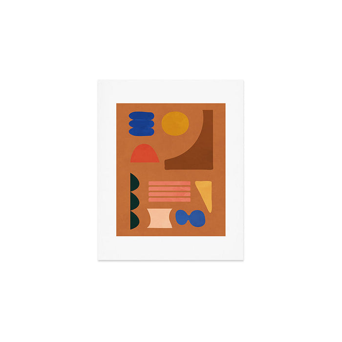 Colorful Modern Abstract Shapes 2 Art Print Gallery Image 1