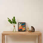 Mid Century Modern Leaves, Colorful Tones Framed Canvas Print Gallery Image 4