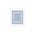 Wavy Lines - Blue White Art Print Gallery Image 1