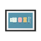 The Bathroom Gang Framed Art Print Gallery Image 2