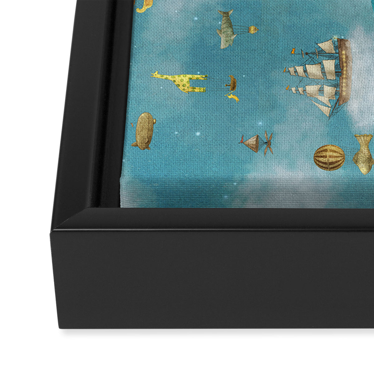 Ocean Meets Sky - from picture book Framed Canvas Print Gallery Image 3