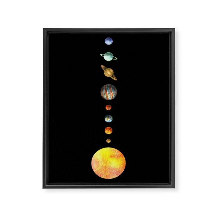 The Solar System  Framed Canvas Print Gallery Image 1