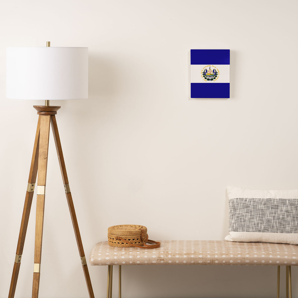 El Salvador flag emblem Canvas Print Gallery Image 2