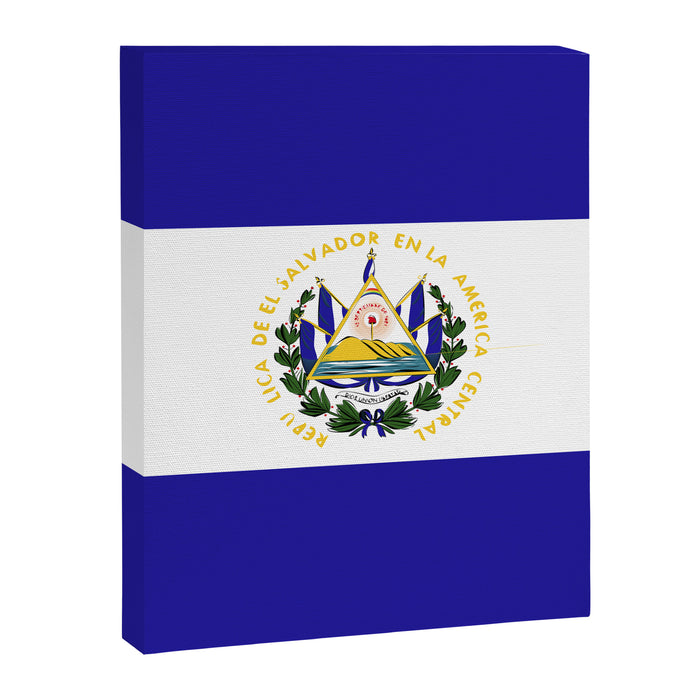El Salvador flag emblem Canvas Print Gallery Image 1