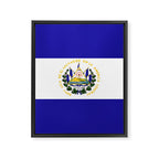 El Salvador flag emblem Framed Canvas Print Gallery Image 8