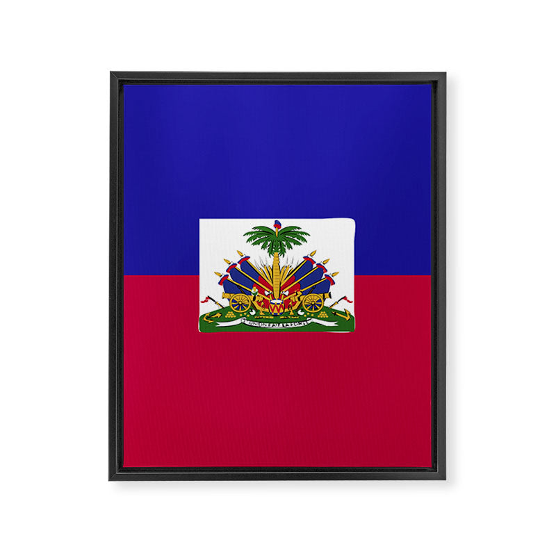 Haiti flag emblem Framed Canvas Print Gallery Image 8