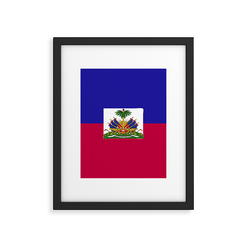 Haiti flag emblem Framed Art Print Gallery Image 6