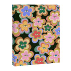 70s Evil Eye Flower Pattern in dark green Canvas Print Gallery Image 8
