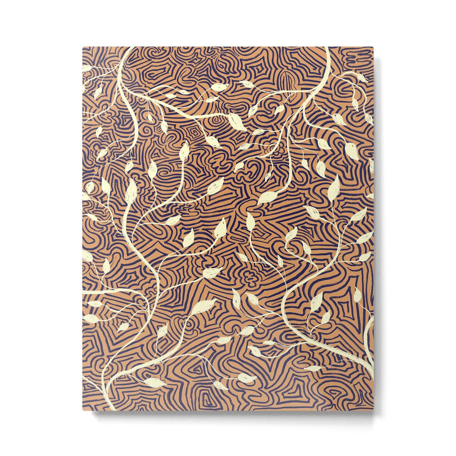 Classic Woodland Vines in Brown  Metal Print Gallery Image 6
