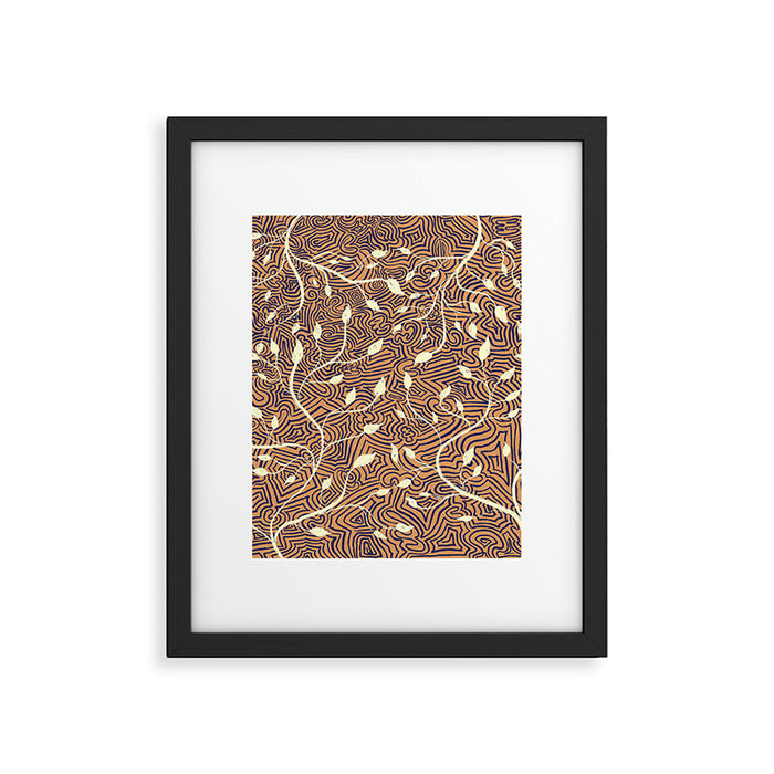 Classic Woodland Vines in Brown  Framed Art Print Gallery Image 1