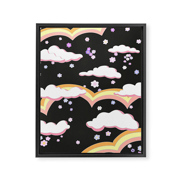 Cloudy with a Chance of Rainbows  Framed Canvas Print Gallery Image 1