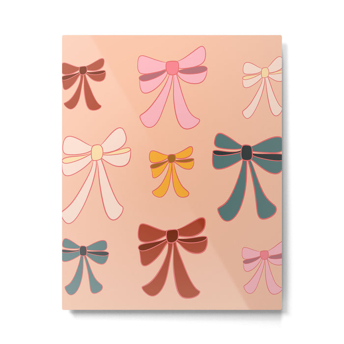 Colorful Ribbon Bows Patterns  Metal Print Gallery Image 1