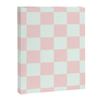 Cotton Candy Dot checkered soft pink and mint pattern  Canvas Print Gallery Image 8