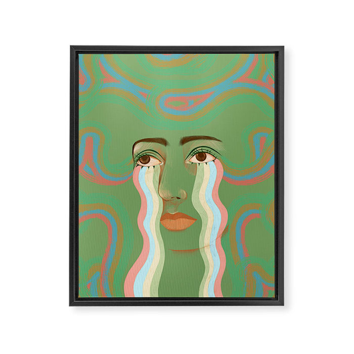 Crying Rainbow River  Framed Canvas Print Gallery Image 1