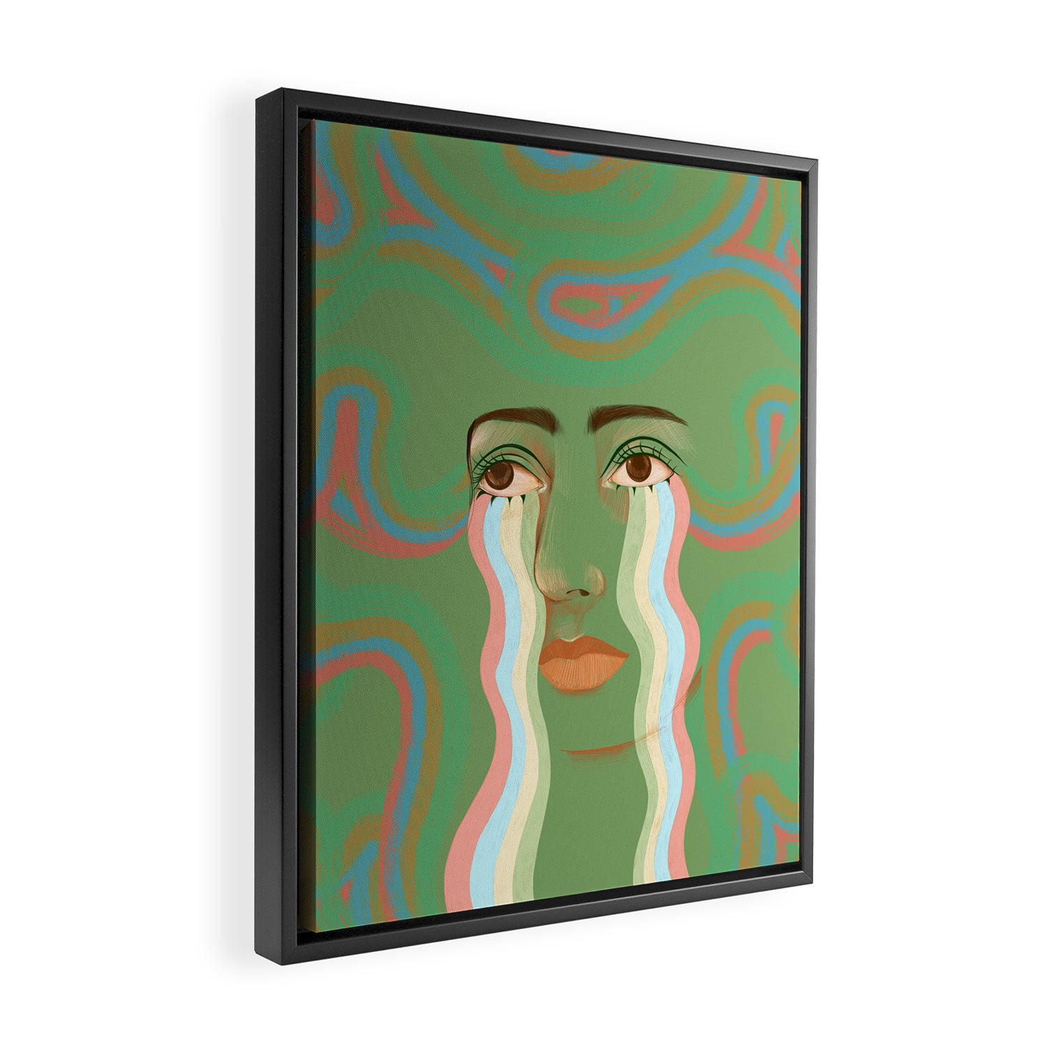 Crying Rainbow River  Framed Canvas Print Gallery Image 2