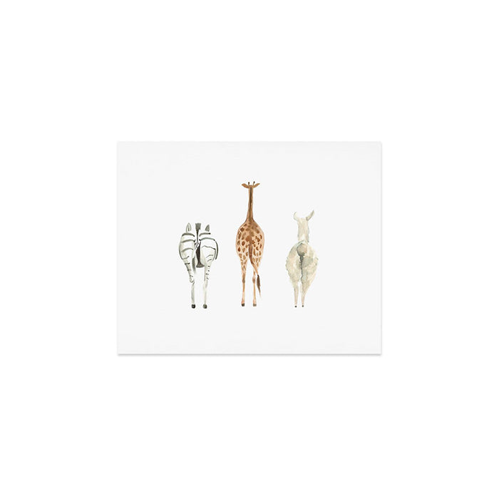 Cute animal butts Art Print Gallery Image 1