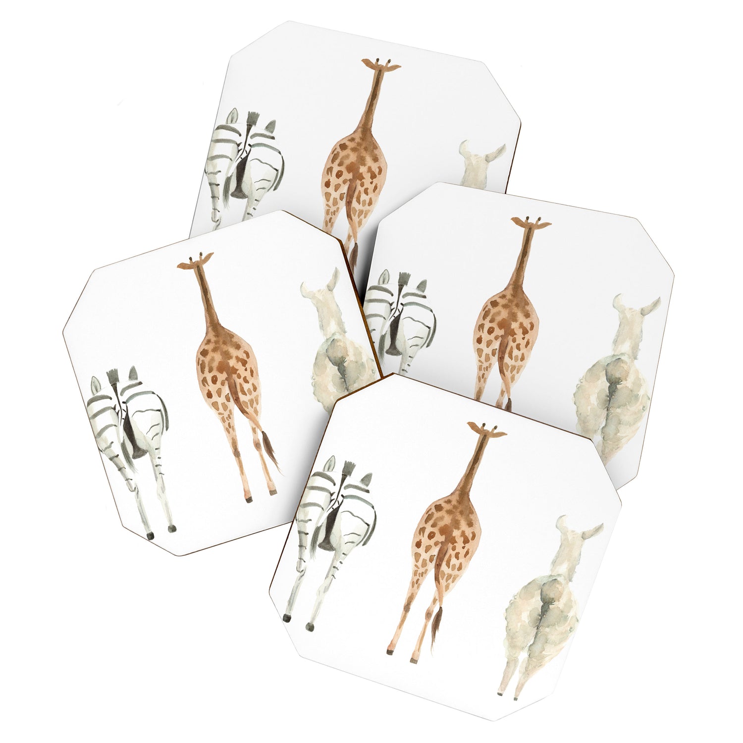 Cute animal butts Coaster Gallery Image 1