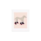 Dog on roller skates  Art Print Gallery Image 1