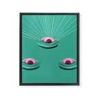 Evil eyes in the stars  Framed Canvas Print Gallery Image 8