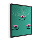 Evil eyes in the stars  Framed Canvas Print Gallery Image 2