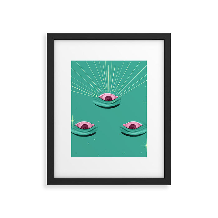Evil eyes in the stars  Framed Art Print Gallery Image 1
