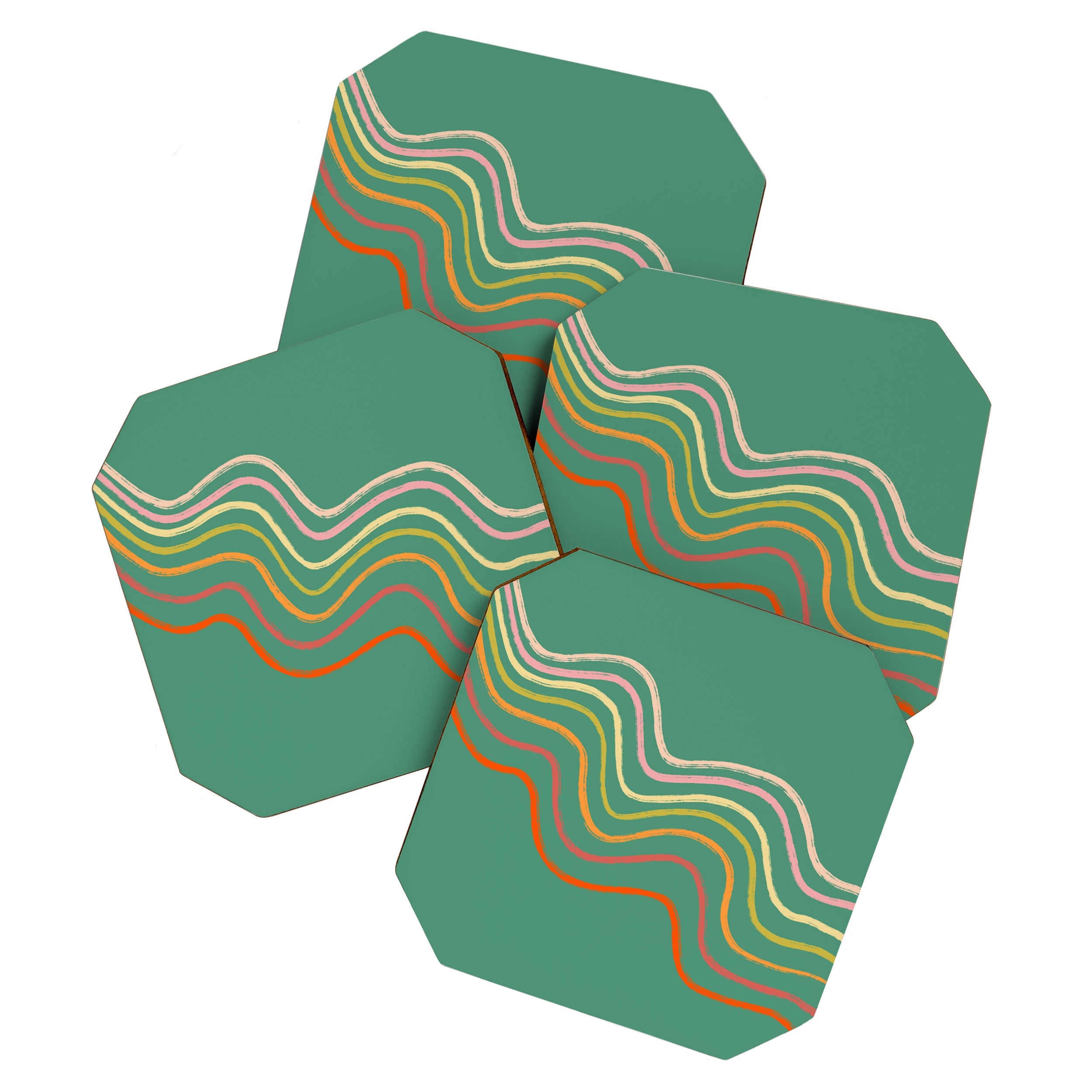 Groovy Color waves Coaster Gallery Image 1