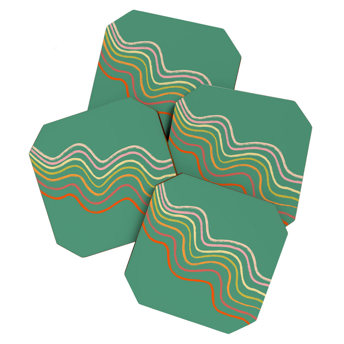 Groovy Color waves Coaster Gallery Image 1