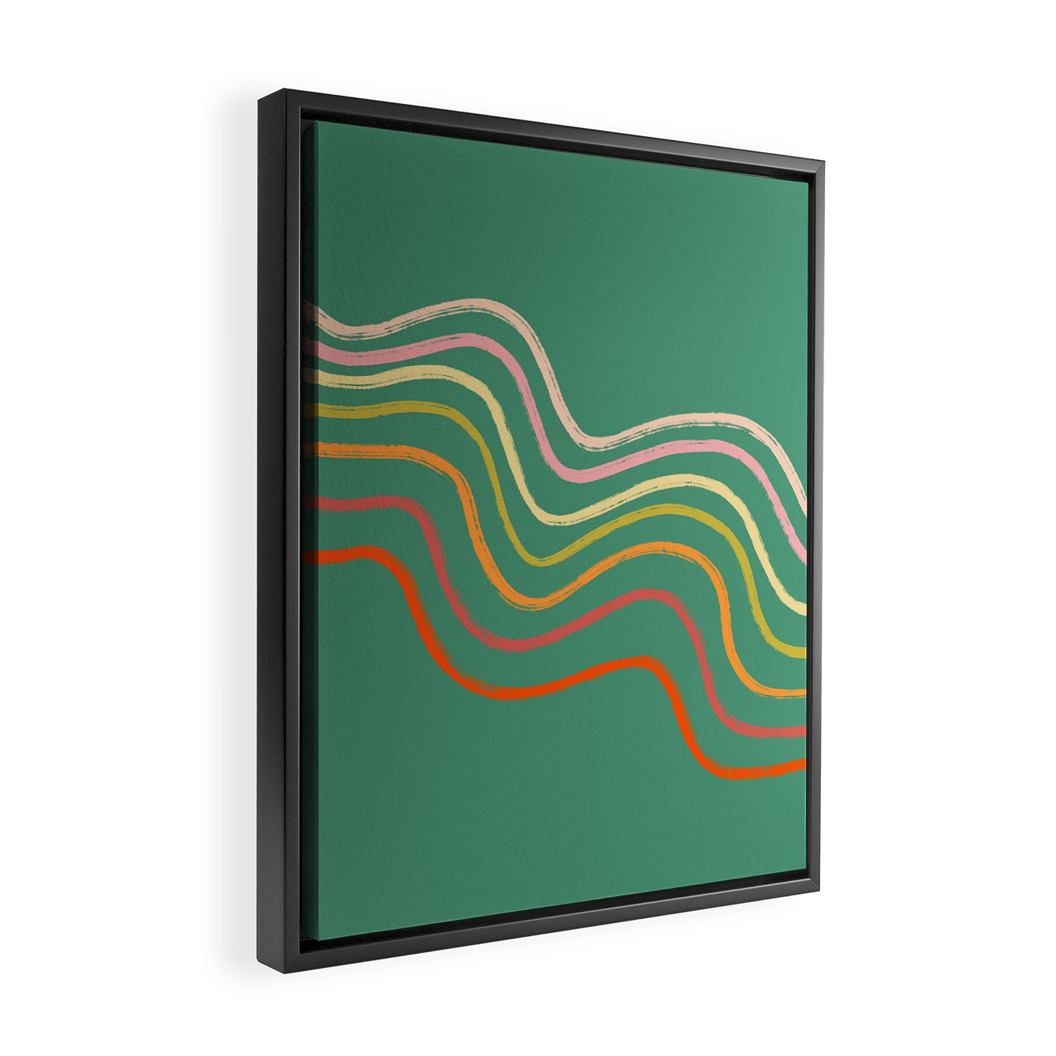 Groovy Color waves Framed Canvas Print Gallery Image 2