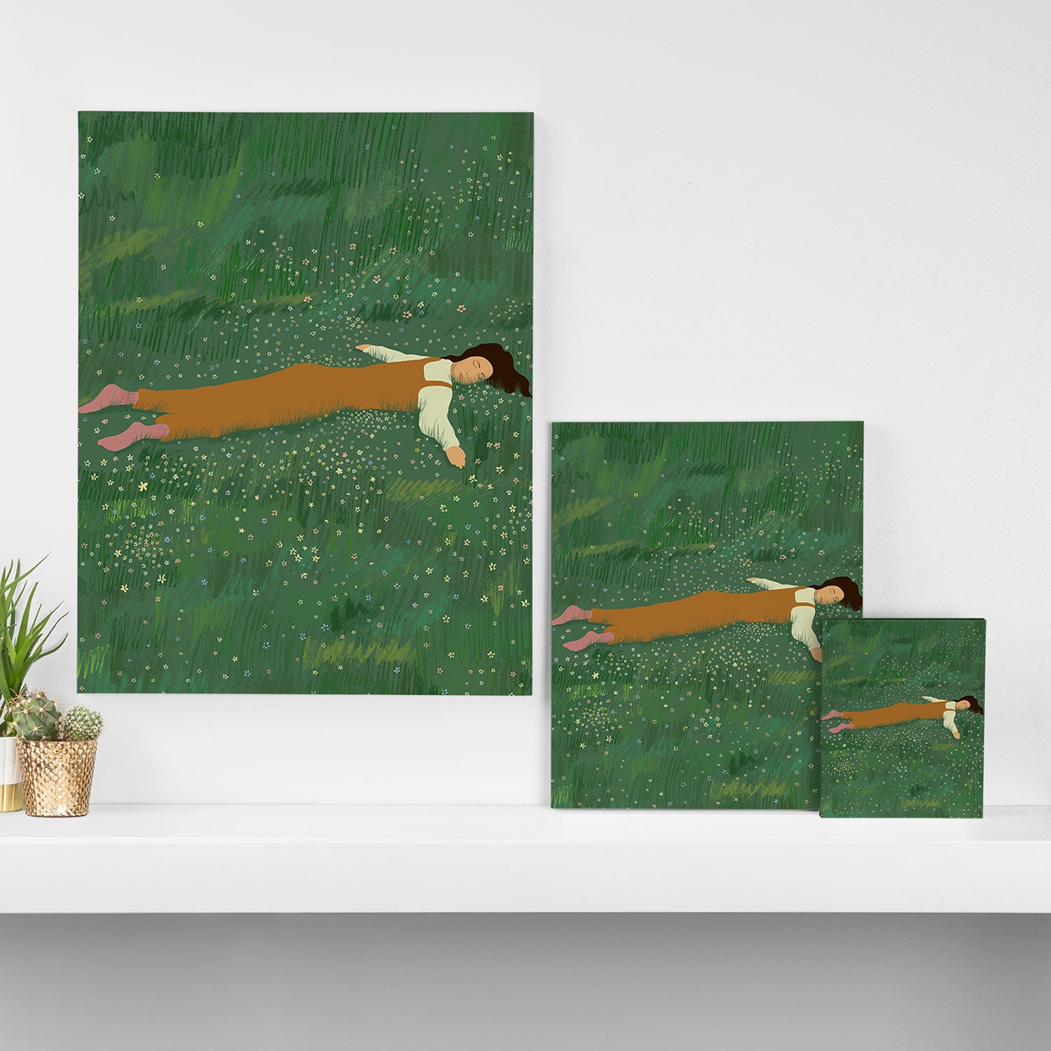 Lazy Naps in the Meadow  Canvas Print Gallery Image 3