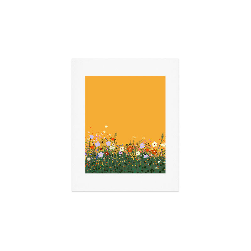 Meadow in summer yellow  Art Print Gallery Image 1